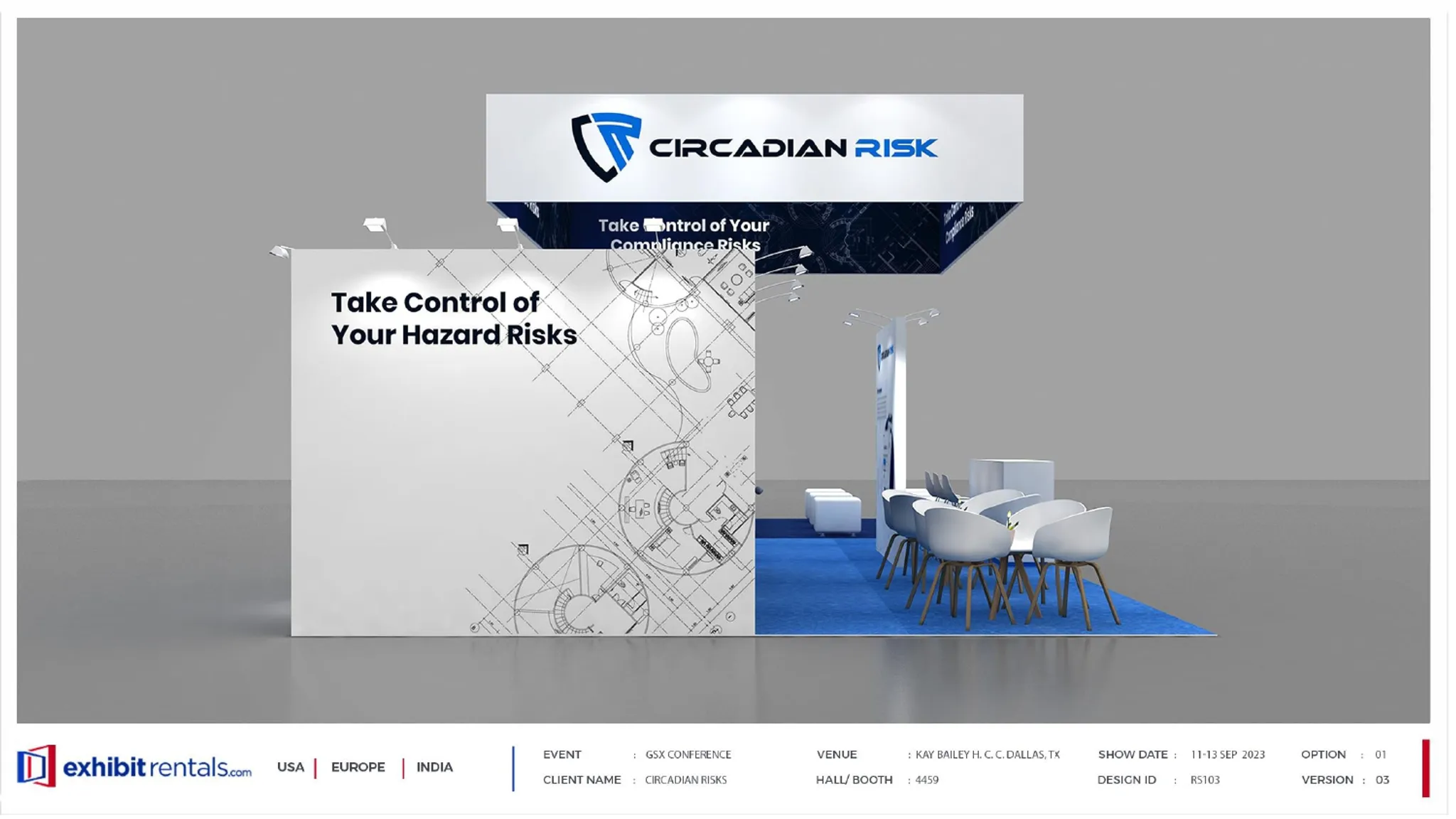 20x40 Île booth design by Exhibit-Rentals
